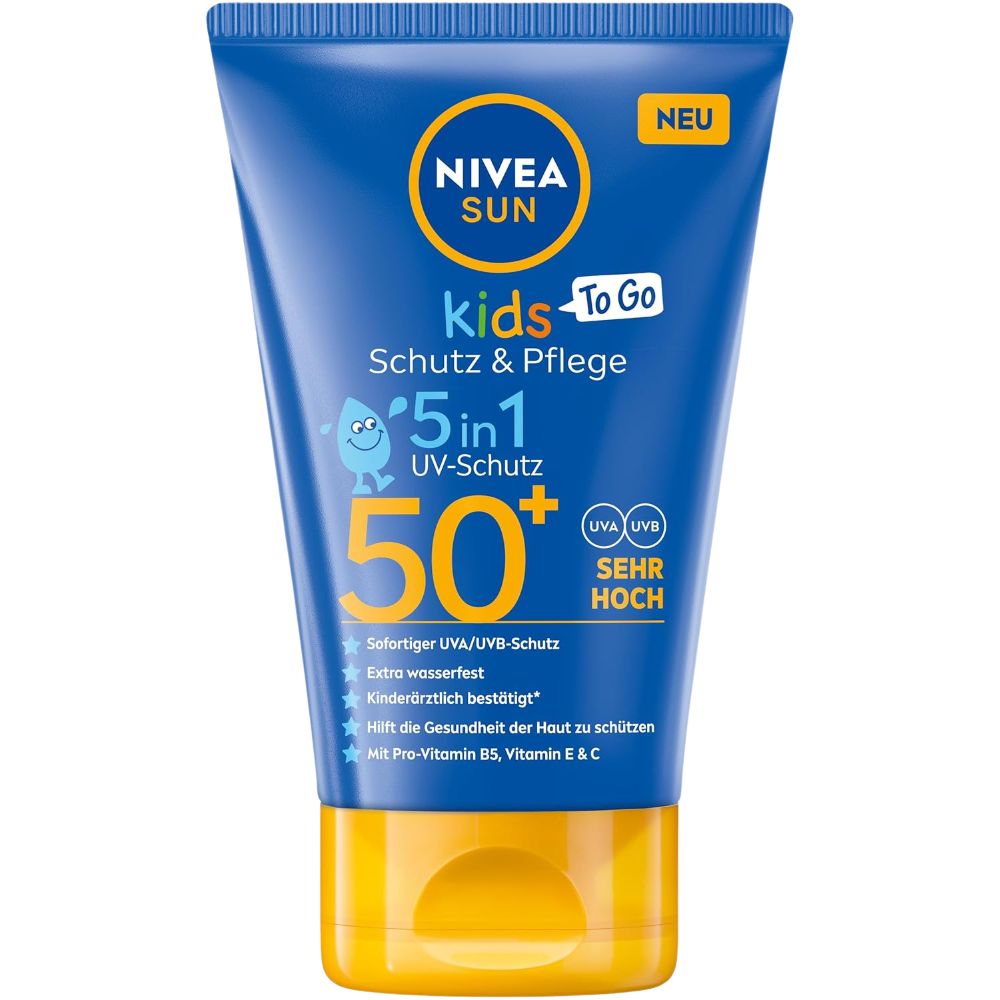 NIVEA SUN | Schutz & Pflege Family Set – Sonnenmilch LSF 50 200 ml + Kids 50 ml – AKTION