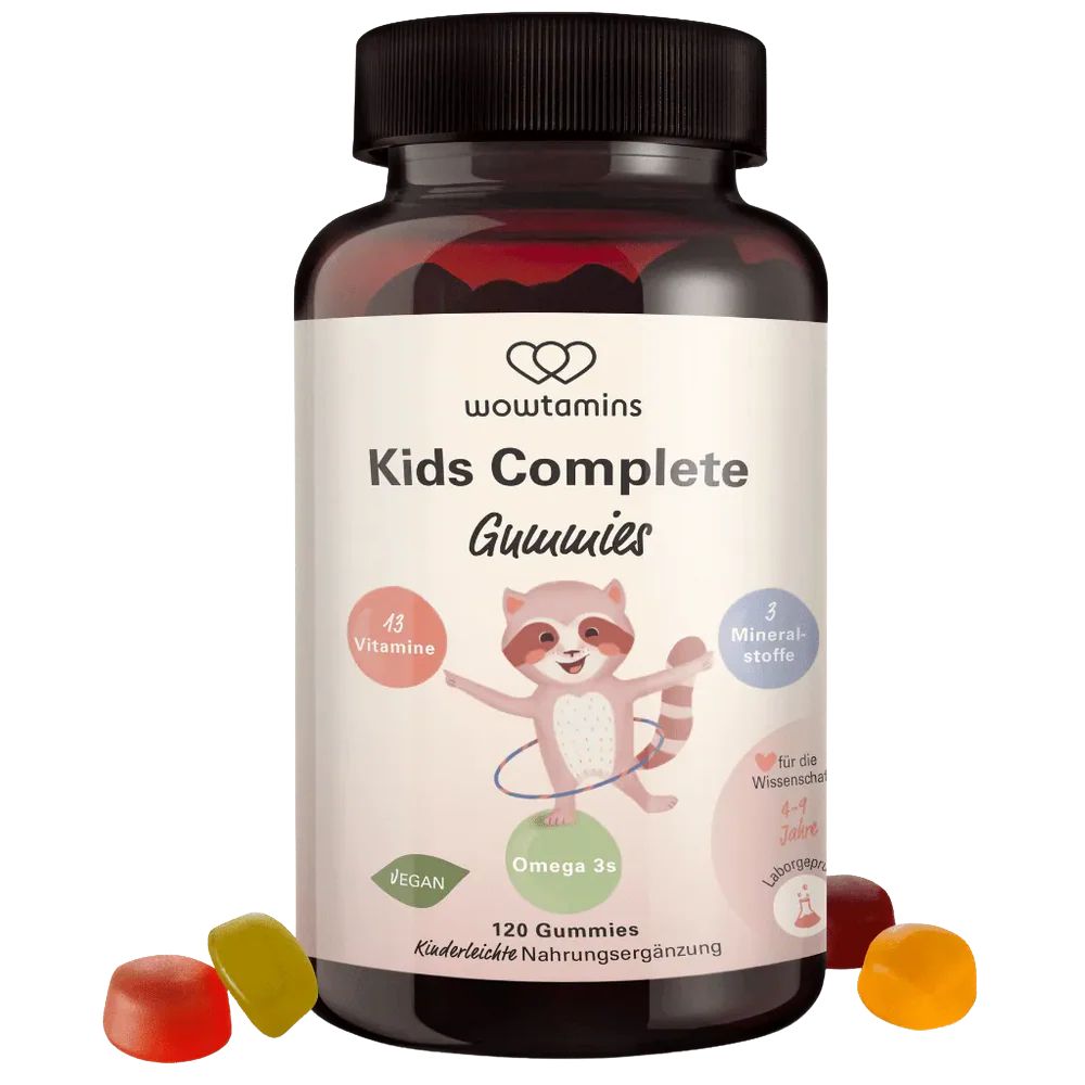 WOWTAMINS I Kids Complete Gummies - MIT ZUCKER - 120 Gummies