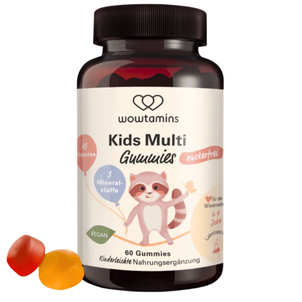 WOWTAMINS I Kids Multi Gummies - ZUCKERFREI - 60 Gummies