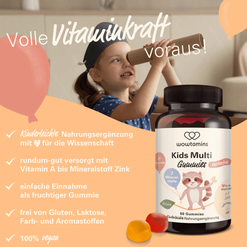 WOWTAMINS I Kids Multi Gummies I zuckerfrei
