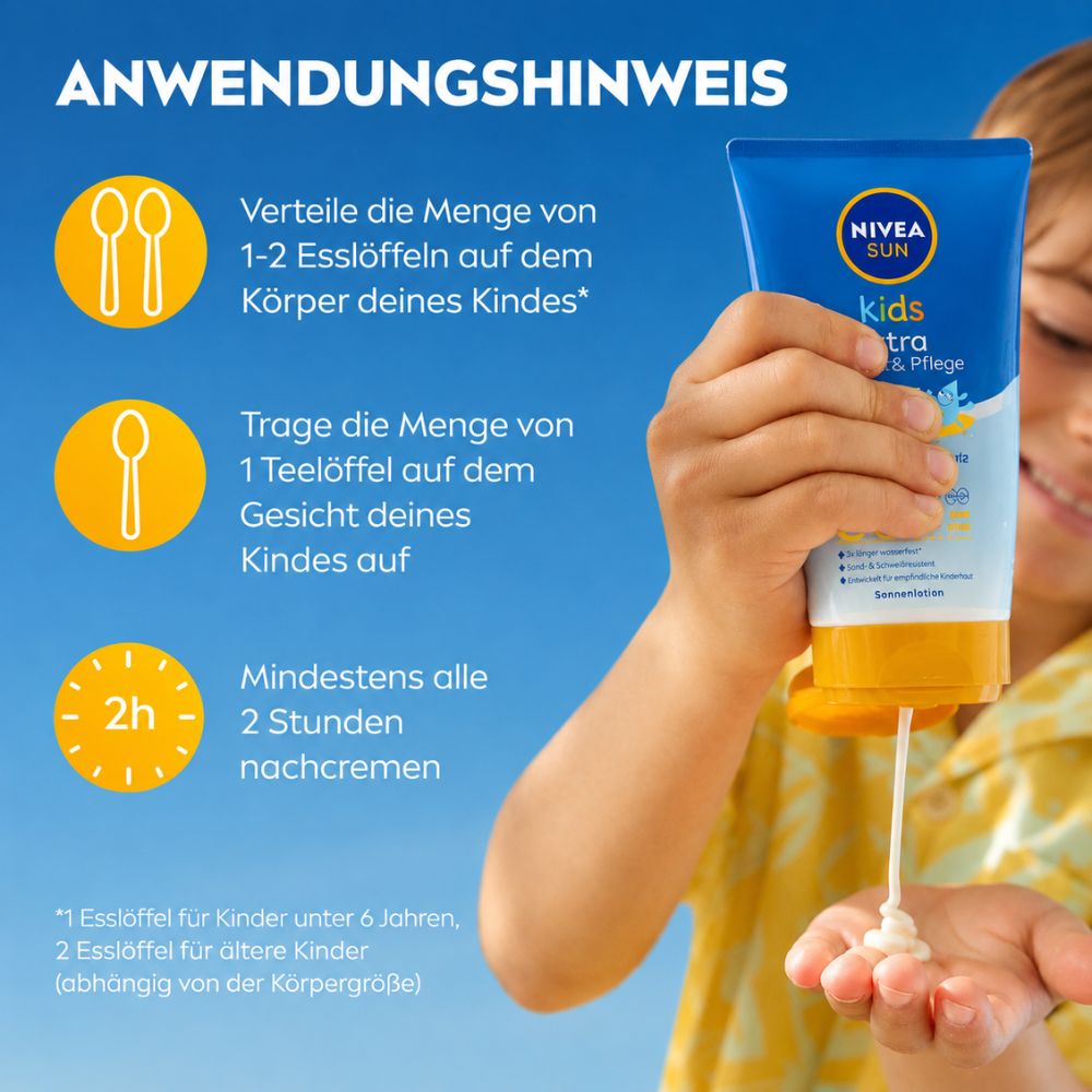 NIVEA SUN Kids Ultra Schutz & Pflege Sonnenlotion LSF 50+ - 150ml