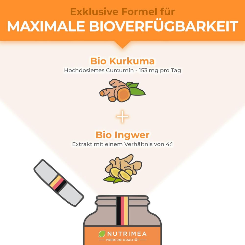 Nutrimea | Kurkuma & Ingwer BIO – 60 Kapseln