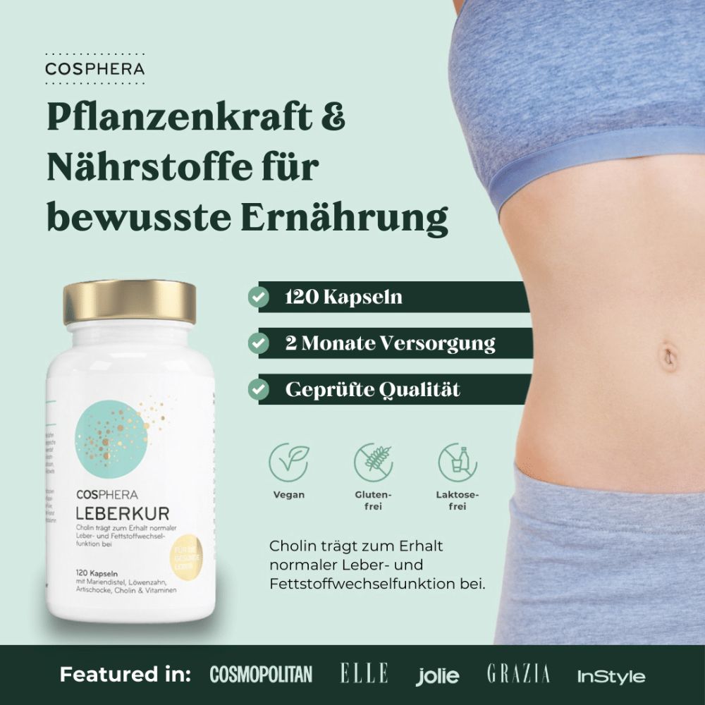 Cosphera | Leberkur Kapseln für Leber und Stoffwechsel - 120 Stück