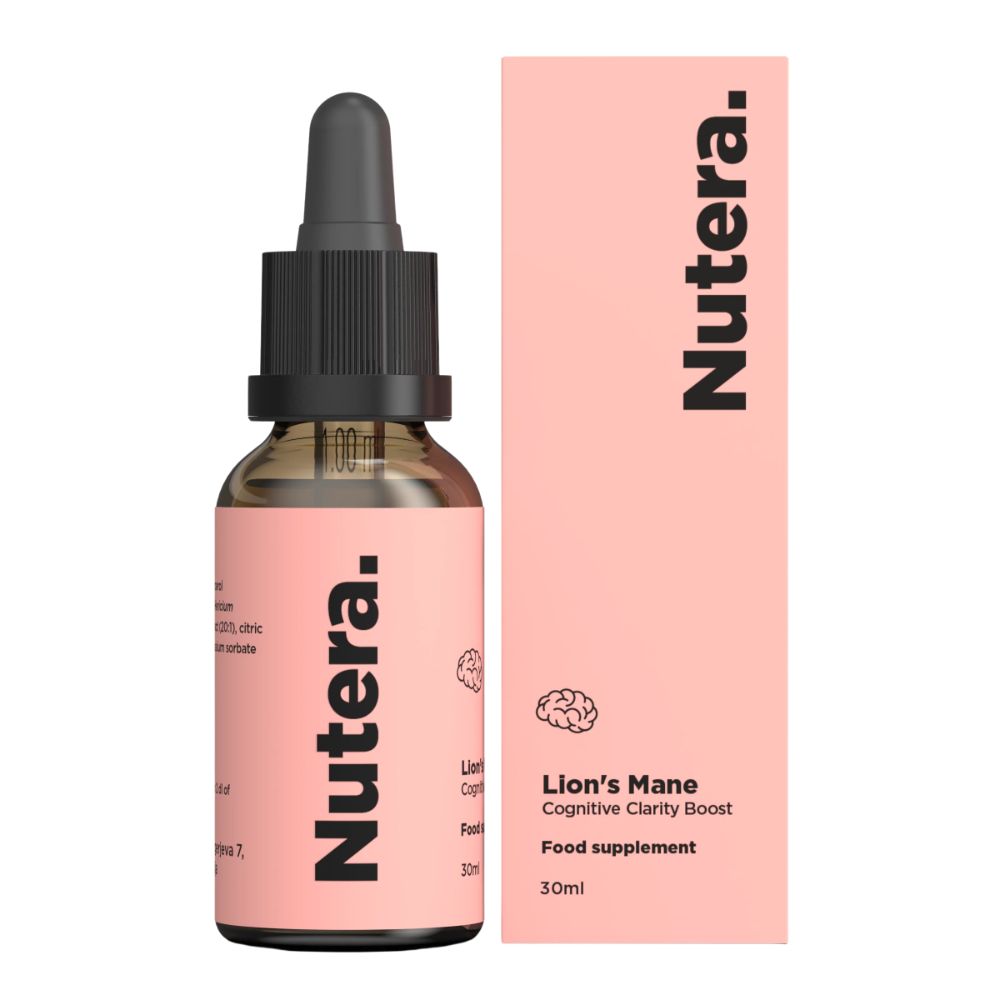 Nutera | Löwenmähne Flüssigextrakt 20:1 mit 40 % Beta-Glucane – 30 ml