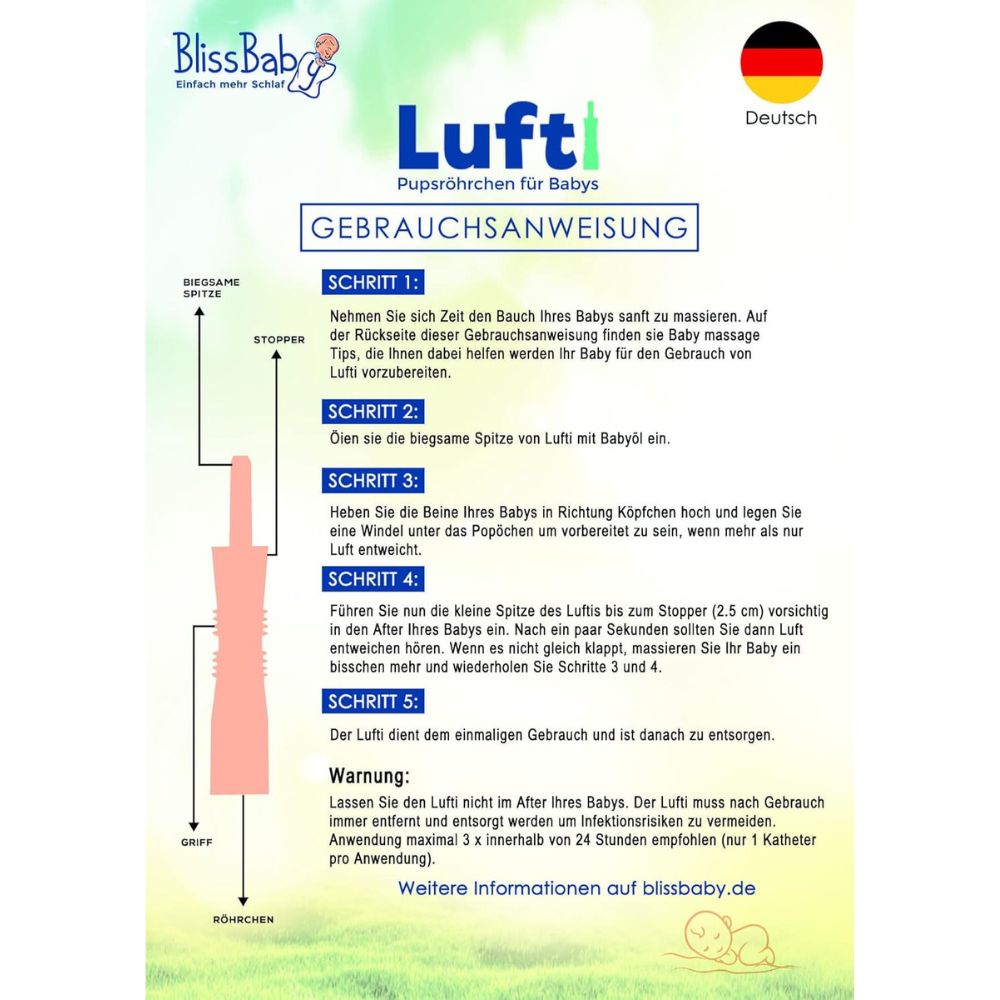 BlissBaby | Lufti Pupsröhrchen für Babys - 10 Stück