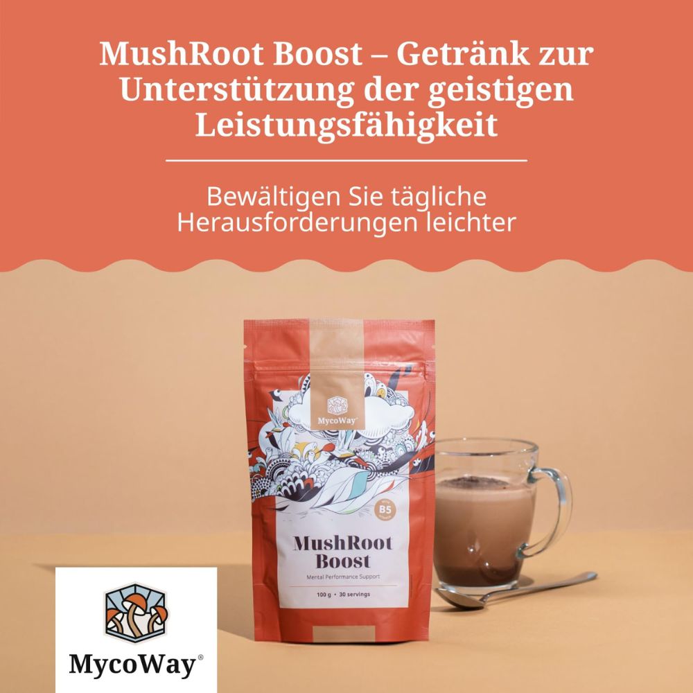 MycoWay | MushRoot Boost - Getränk für geistige Leistungsfähigkeit - 100g