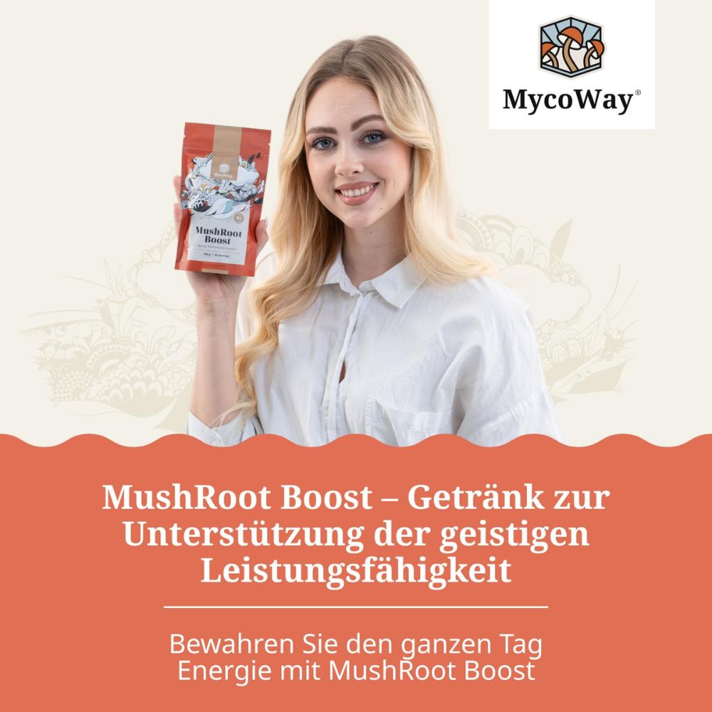 MycoWay | MushRoot Boost - Getränk für geistige Leistungsfähigkeit - 100g