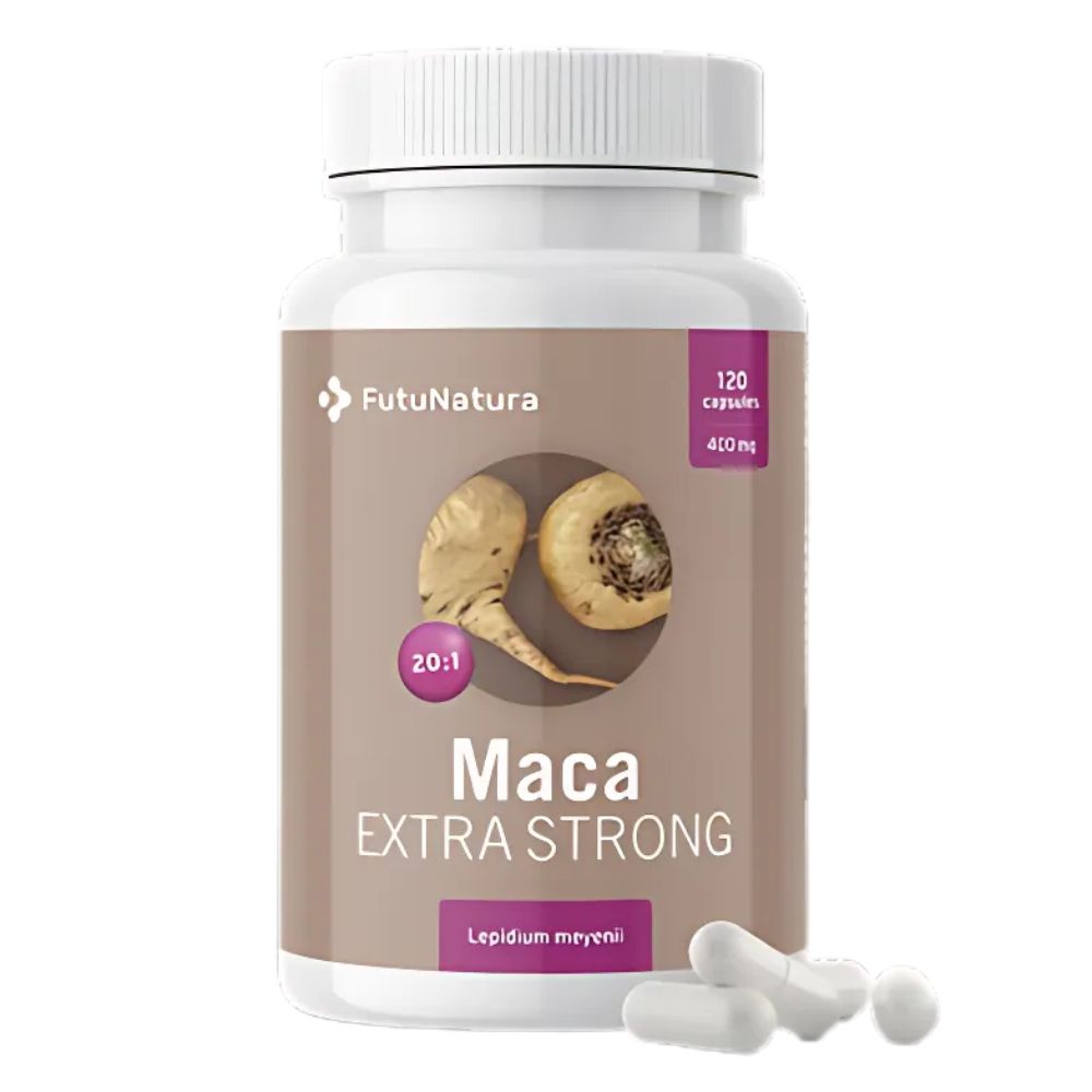FutuNatura | Maca 20:1 Extra Strong für Energie und Libido - 120 Kapseln