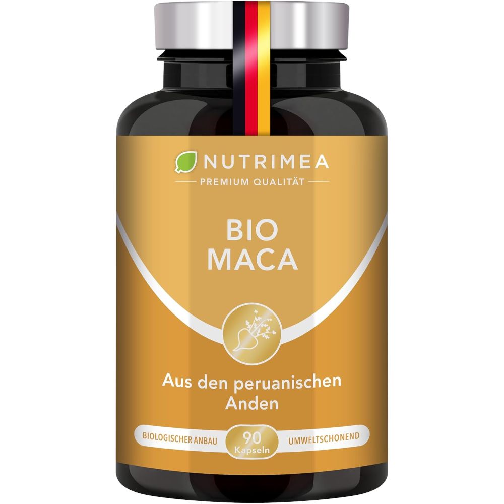 Nutrimea | Bio Maca Hochdosiert 1500 mg Maca-Wurzel-Extrakt aus den peruanischen Anden – 60 Kapseln