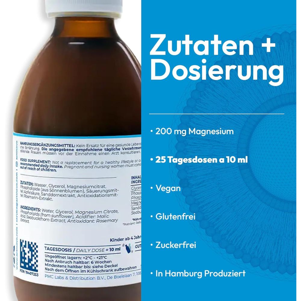 ActiNovo | Magnesium Liposomal 200mg - 250ml