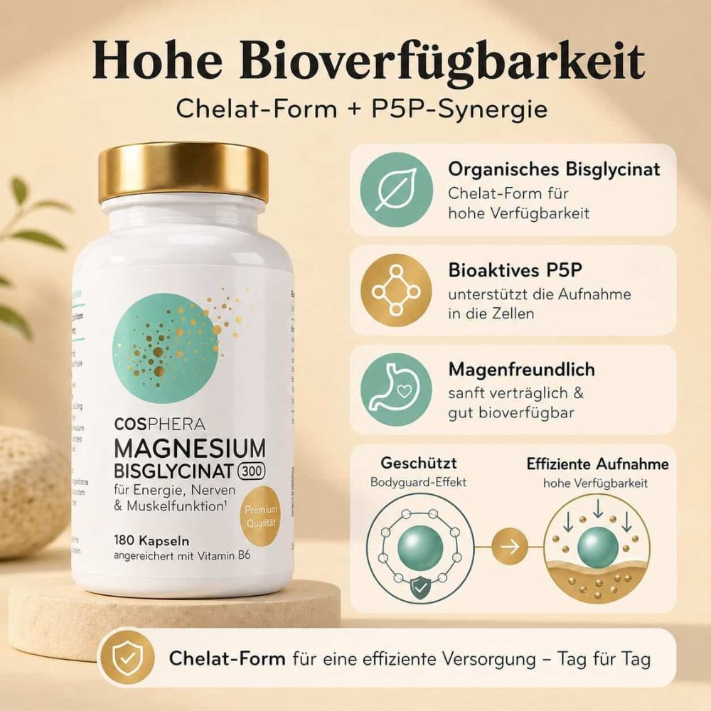 Cosphera | Magnesium Bisglycinat 300 – 180 Kapseln