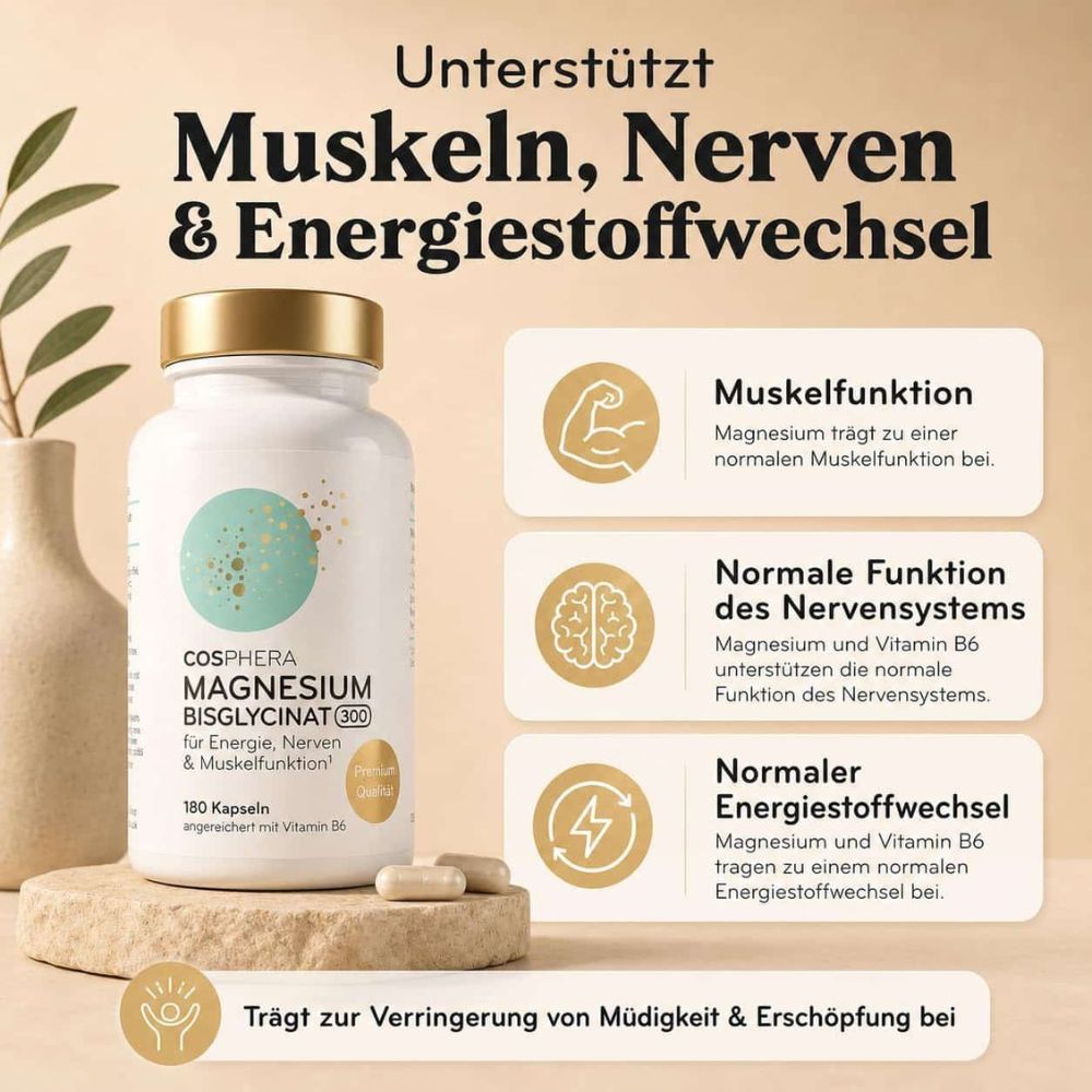 Cosphera | Magnesium Bisglycinat 300 – 180 Kapseln