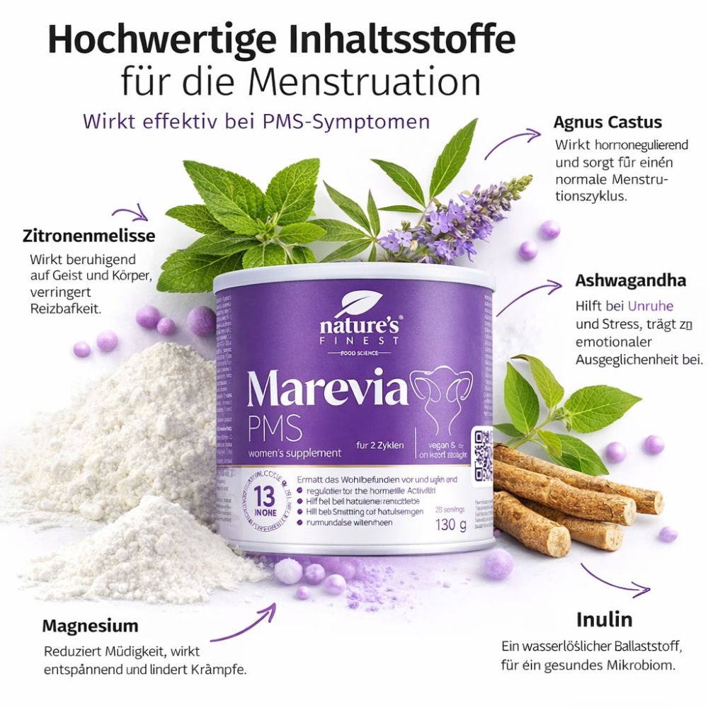 Nature's Finest | Marevia PMS – Energie, Balance & Hormonunterstützung
