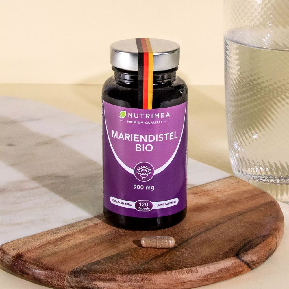Nutrimea | Mariendistel BIO - Natürlich Leber & Körper entgiften | Reines Mariendistel-Extrakt