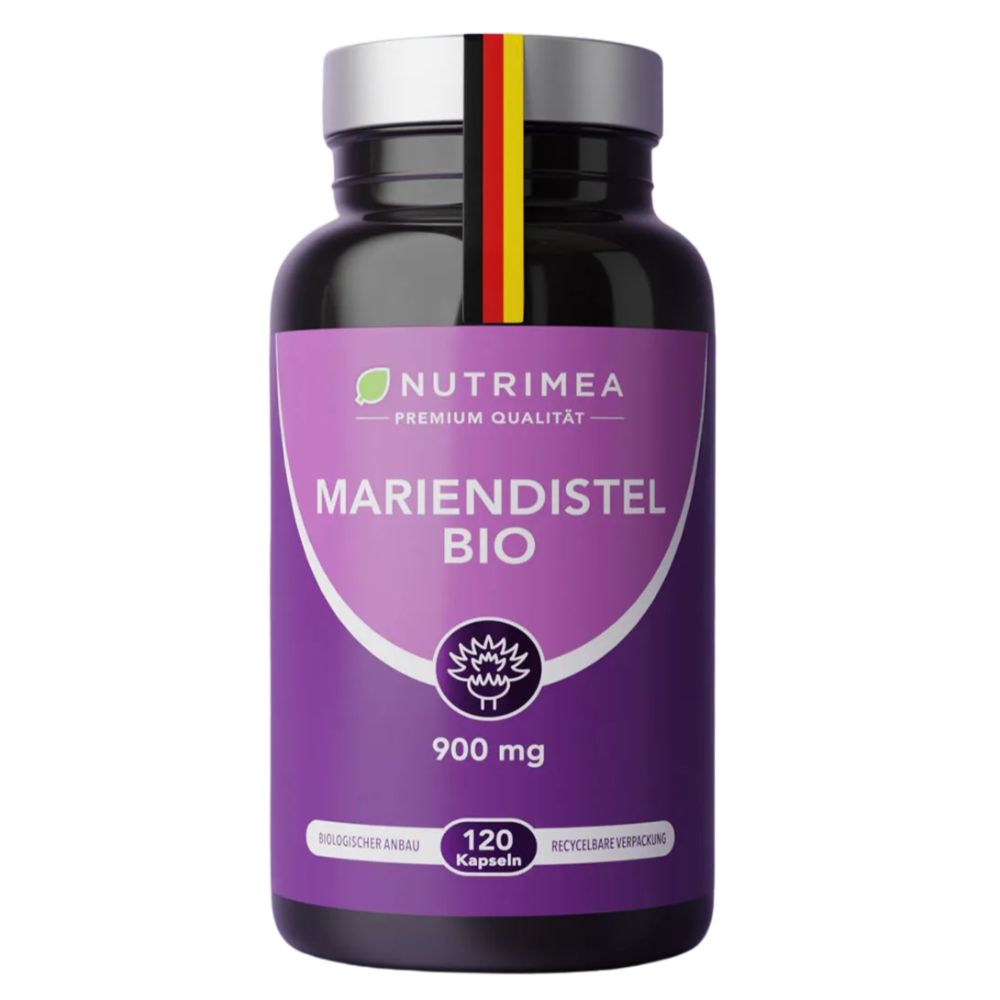 Nutrimea | Mariendistel BIO - Natürlich Leber & Körper entgiften | Reines Mariendistel-Extrakt