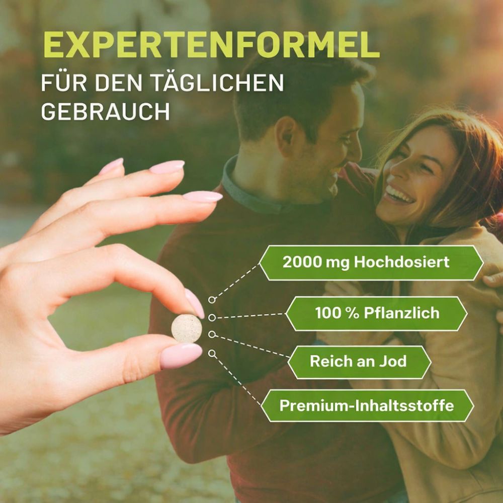 Prowise Healthcare | Meeresalgen 2000 mg - Natürliche Jodquelle - 200 vegane Tabletten