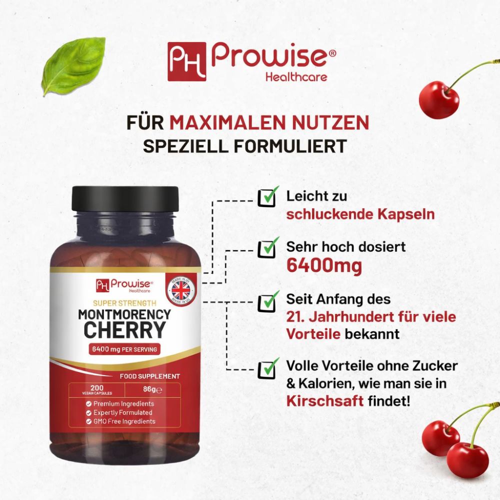 Prowise Healthcare | Montmorency Cherry 6400 mg - 200 Kapseln