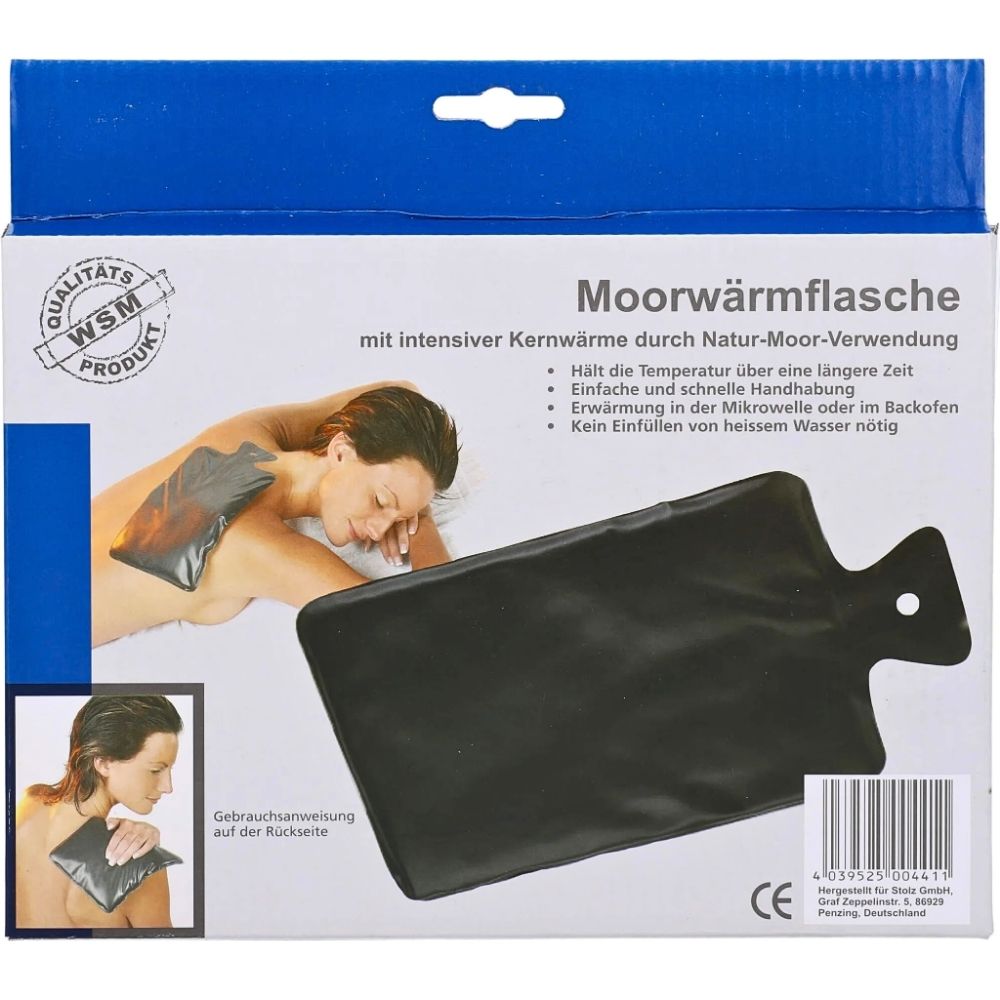 WSM Moorwärmflasche mit Natur-Moor - 23 x 17 cm