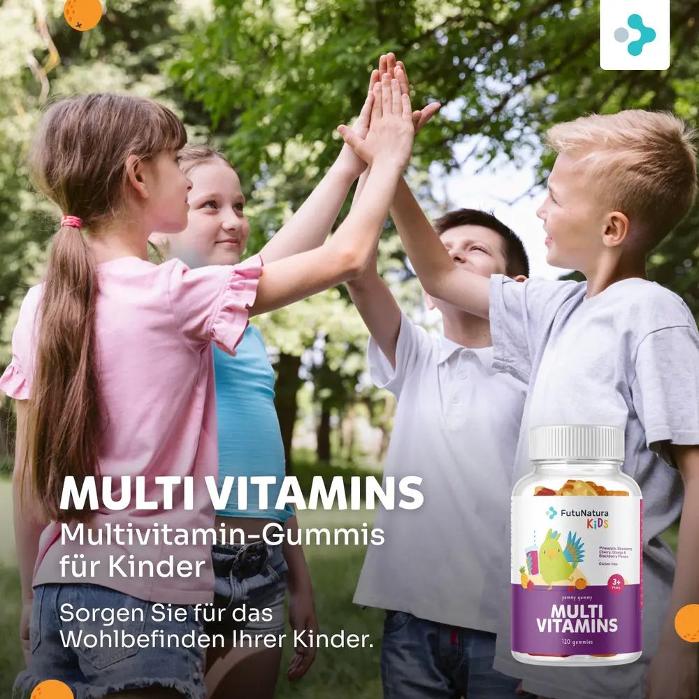 FutuNatura | Multi Vitamins - Gummis für Kinder für die Rundumversorgung des Körpers