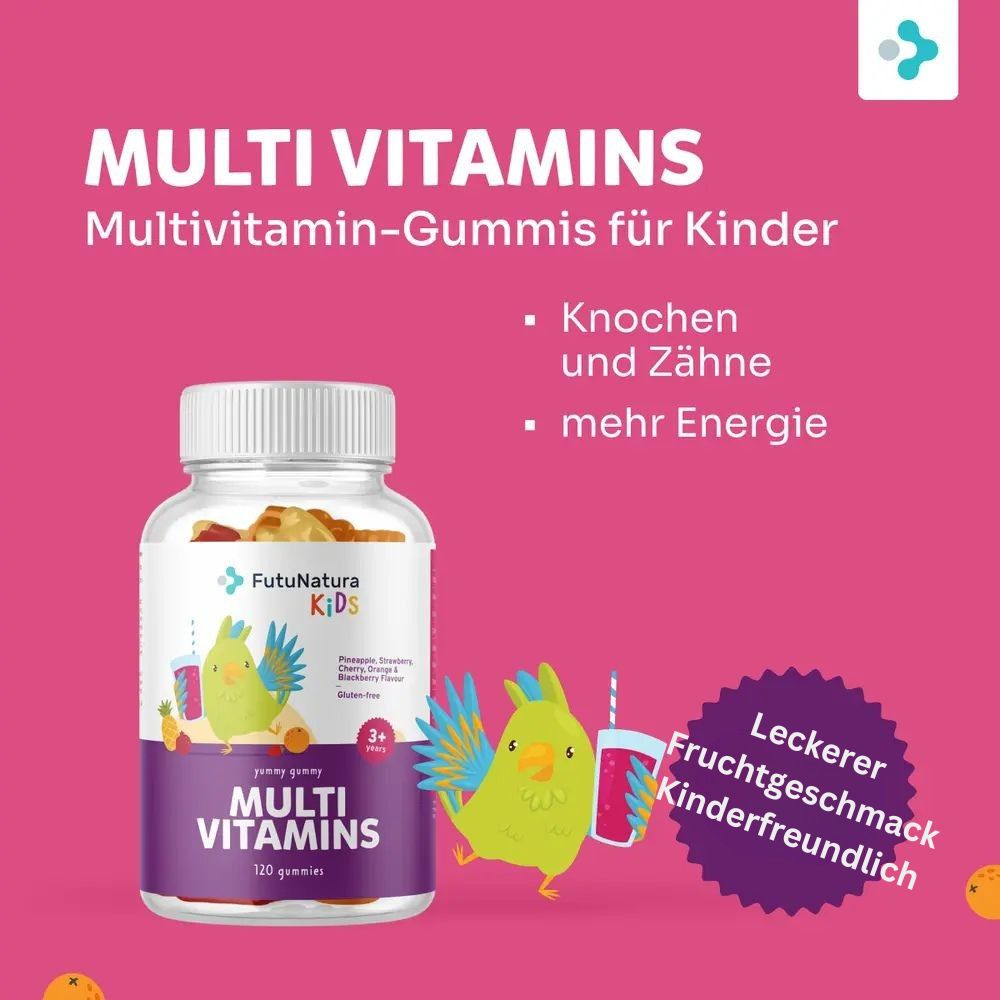 FutuNatura | Multi Vitamins - Gummis für Kinder für die Rundumversorgung des Körpers