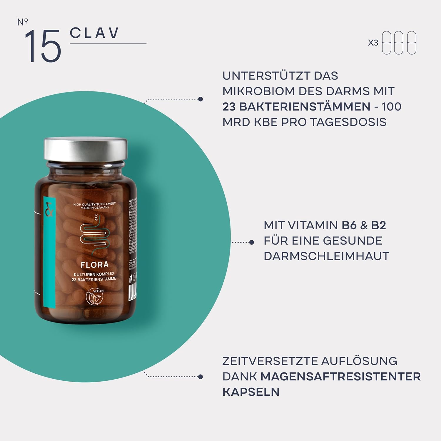 Clav | N°15 FLORA mit 23 Bakterienkulturen