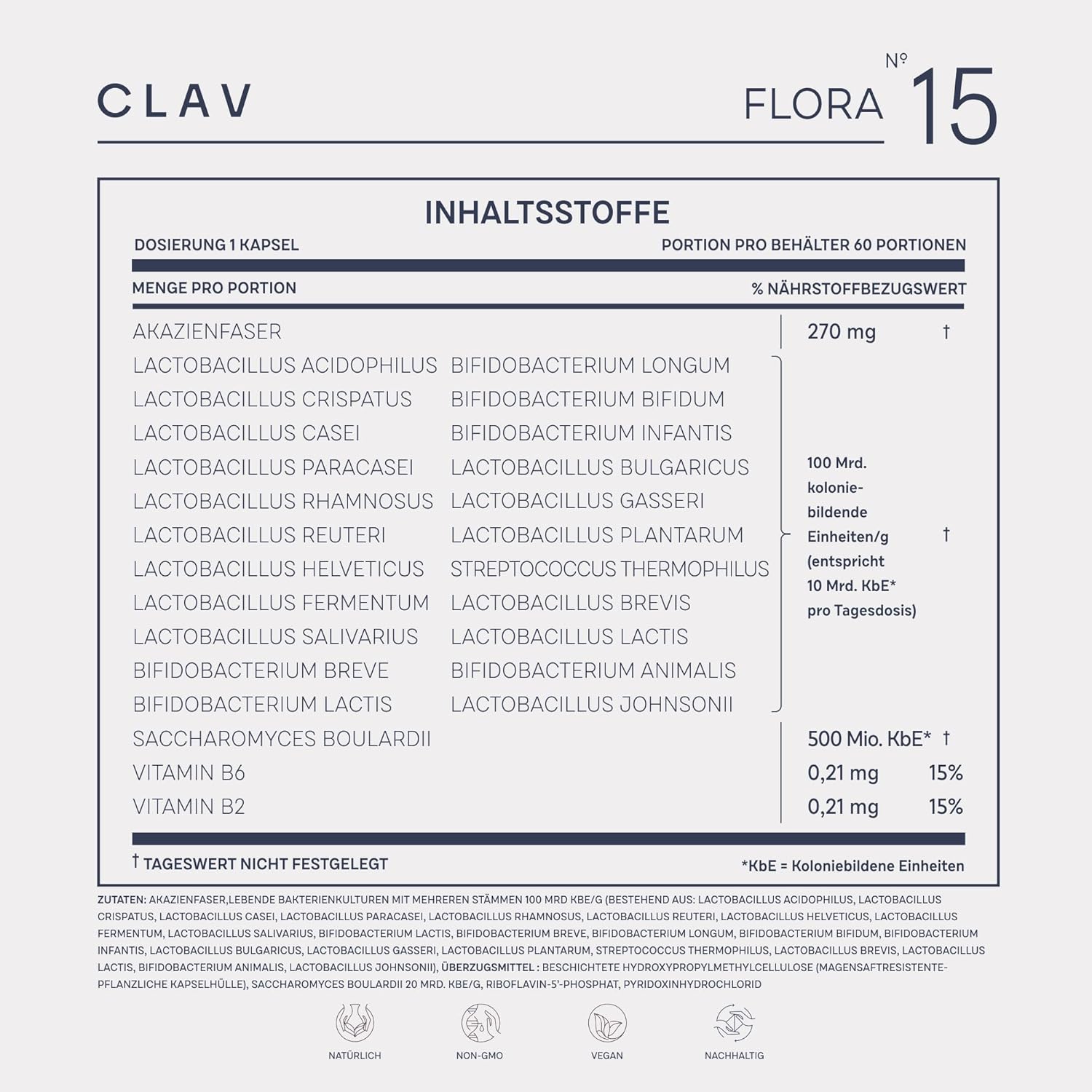 Clav | N°15 FLORA mit 23 Bakterienkulturen