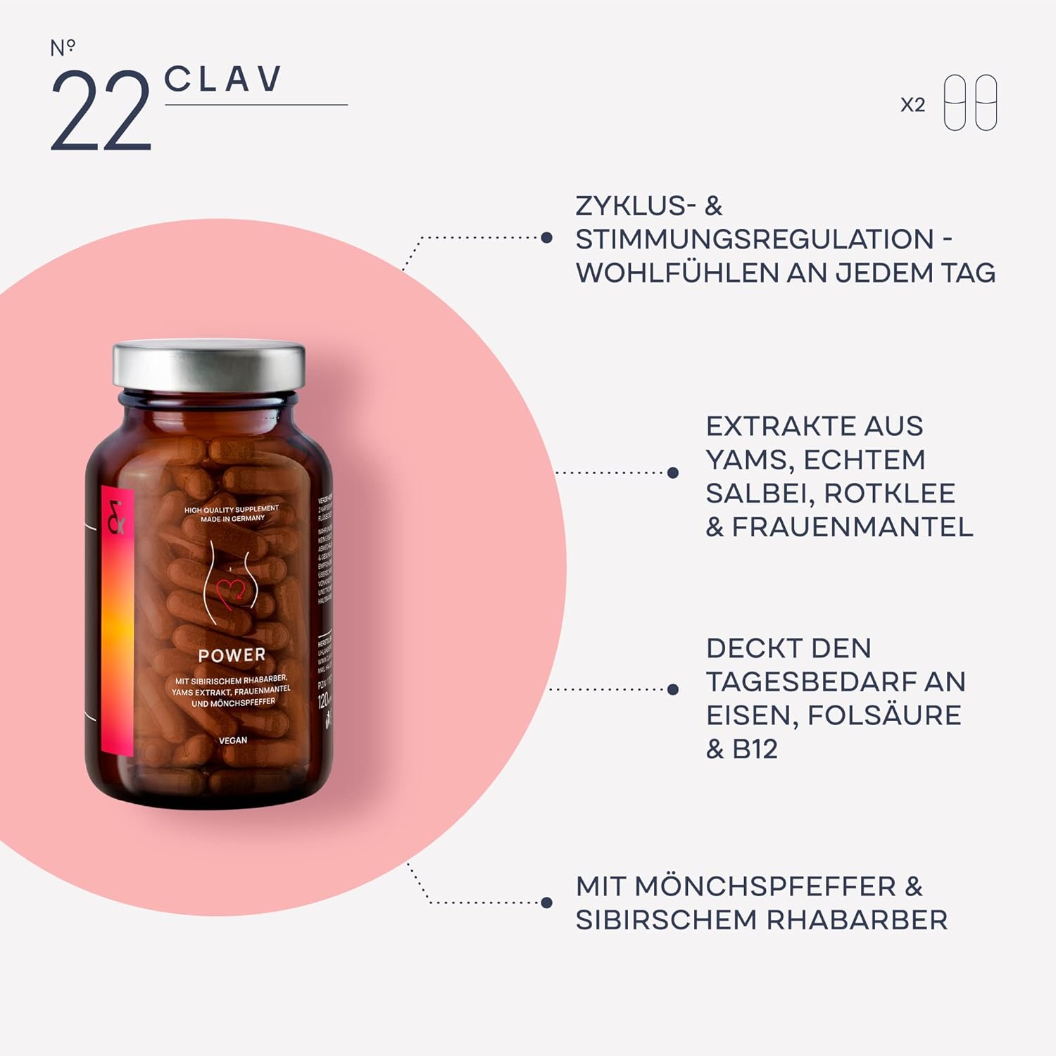 Clav | N°22 POWER Hormonbalance für die Frau