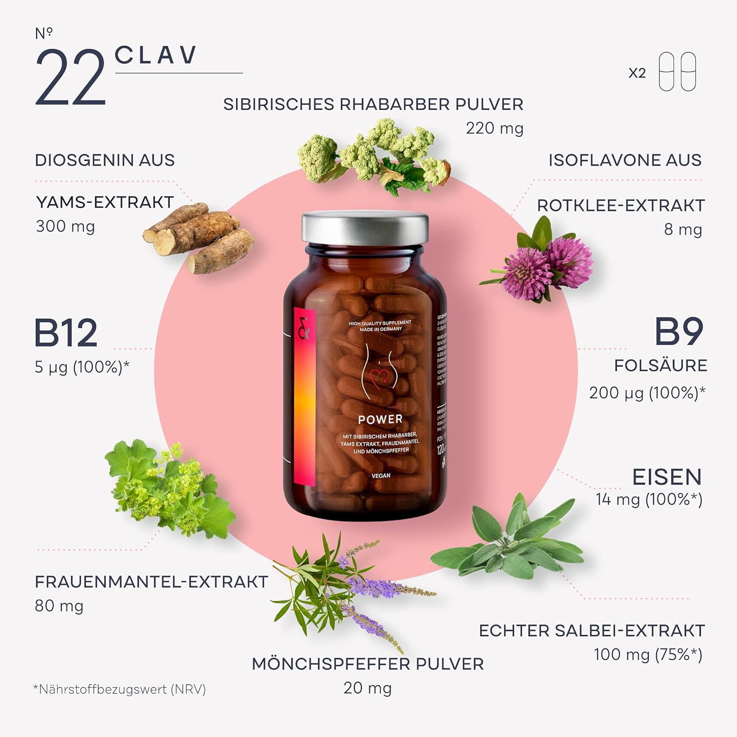 Clav | N°22 POWER Hormonbalance für die Frau