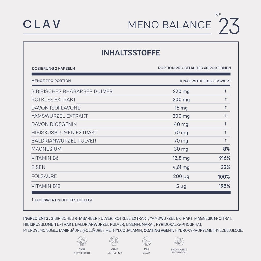 Clav | N°23 MENO BALANCE Hormonbalance ab 45+
