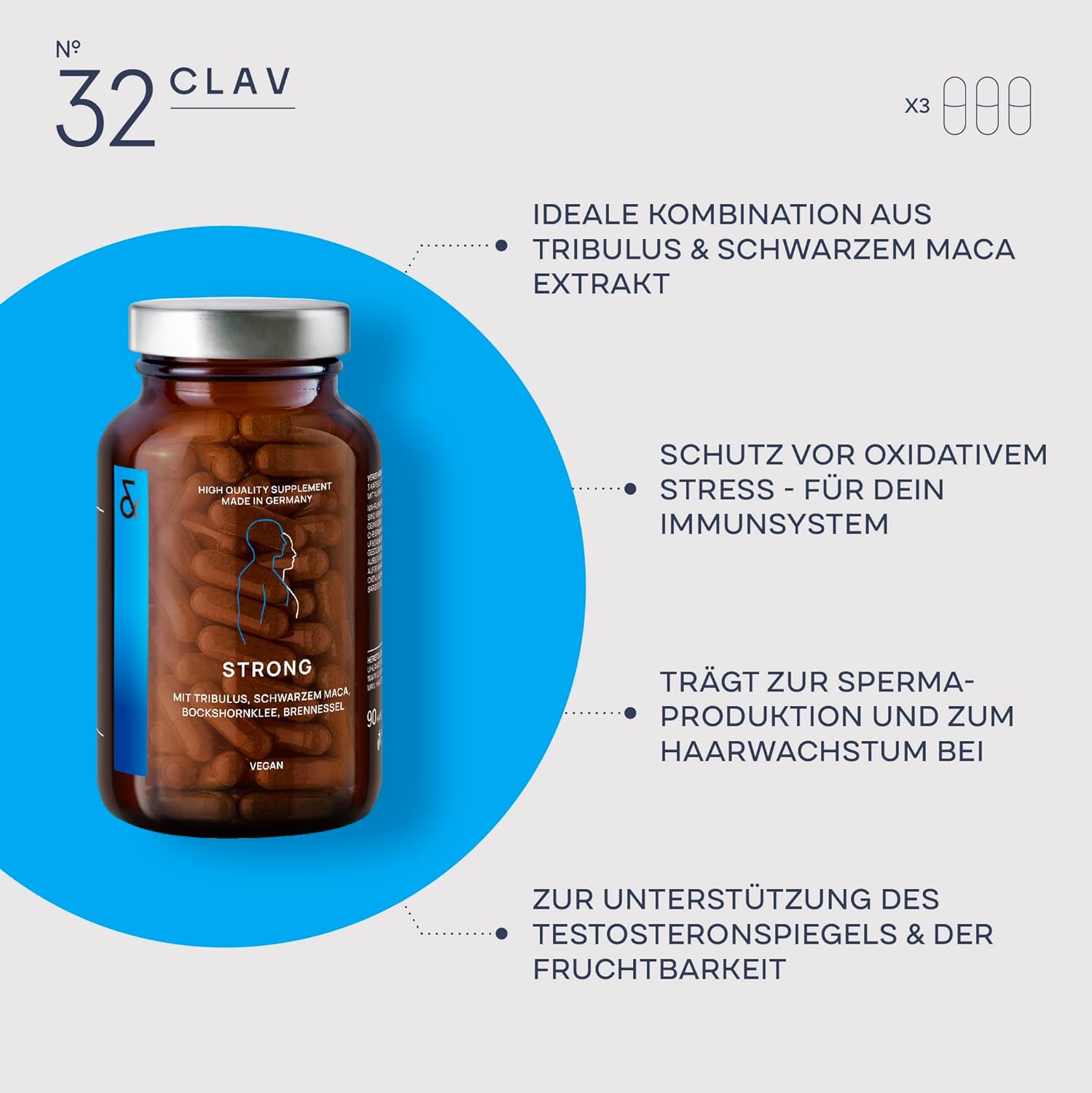 Clav | N°32 STRONG Maca,Tribulus & Cordyceps