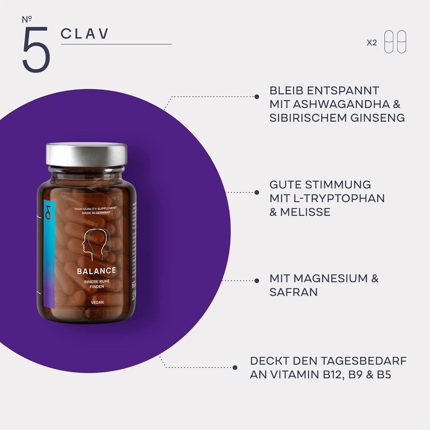 Clav | N°5 BALANCE Mood Kapseln