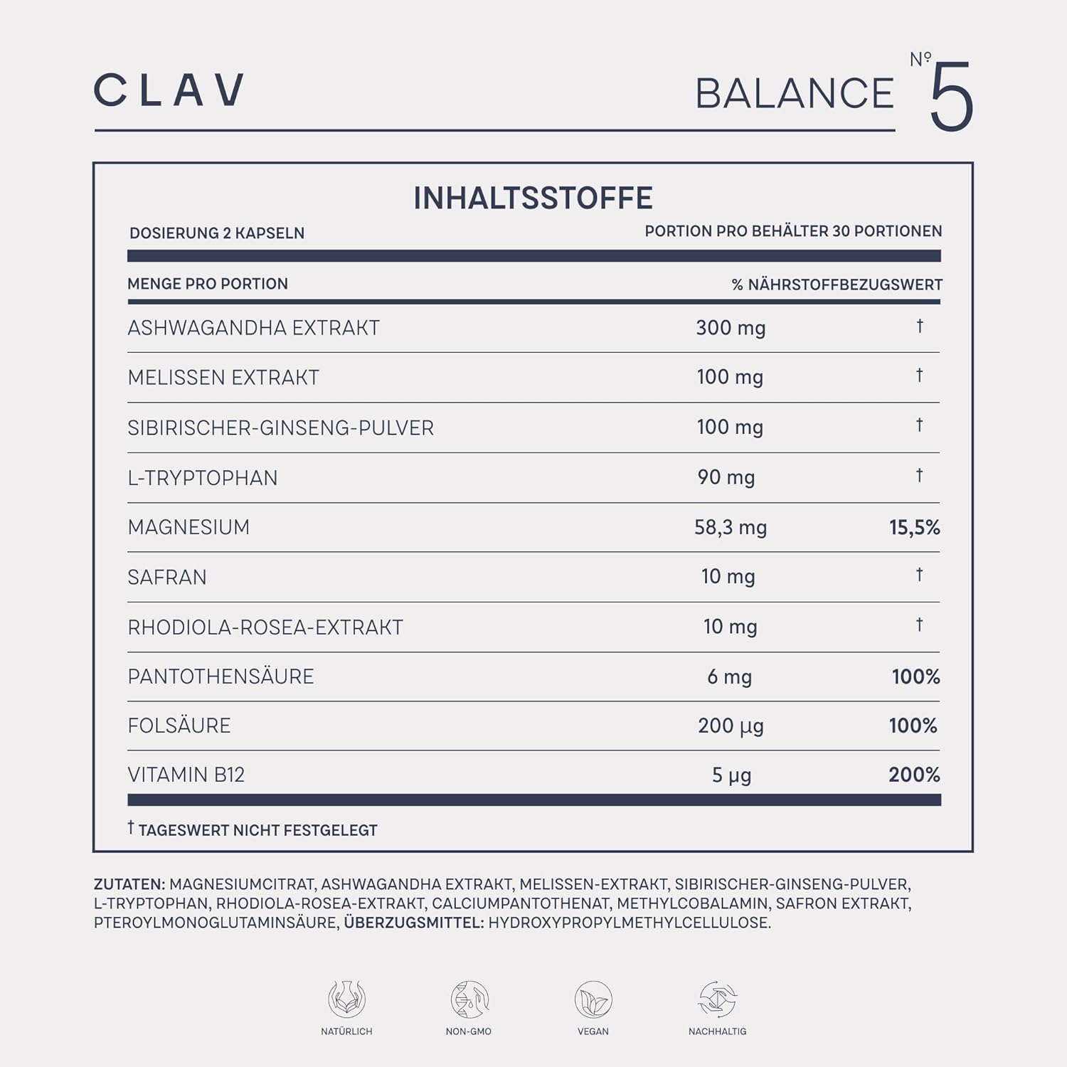 Clav | N°5 BALANCE Mood Kapseln