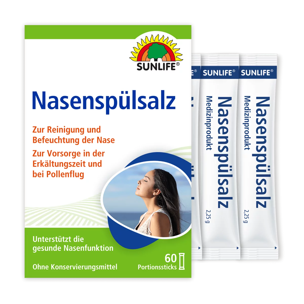Sunlife | Nasenspülsalz 60 Sticks