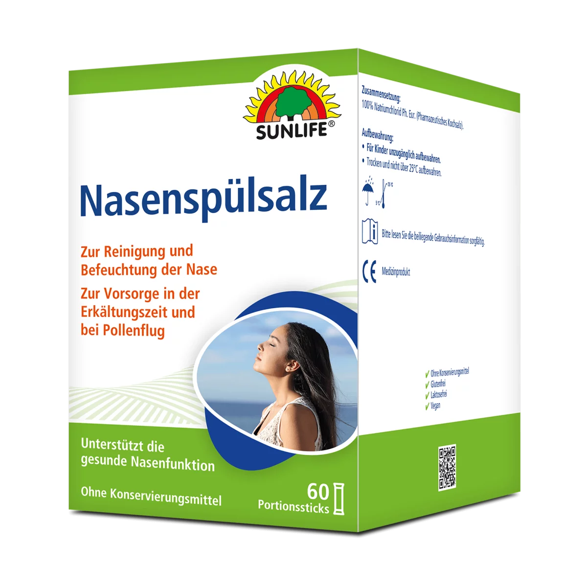 Sunlife | Nasenspülsalz 60 Sticks