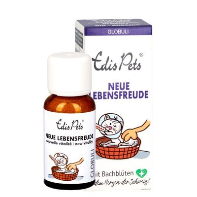 Edis Pets Neue Lebensfreude Bio Bachblüten Globuli für Katzen