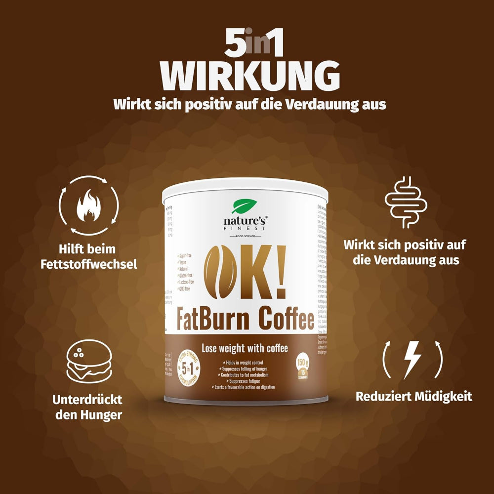 Nature's Finest I OK!FatBurn Coffee I Kaffee zum Fettverbrennen