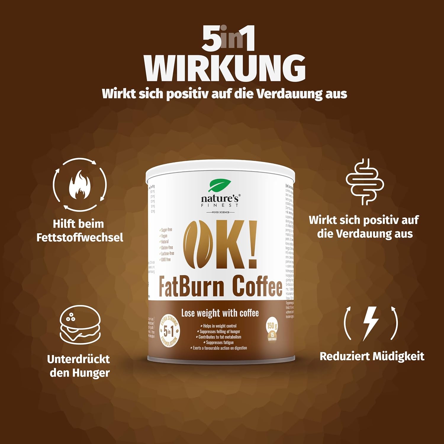 Nature's Finest I OK!FatBurn Coffee I Kaffee zum Fettverbrennen