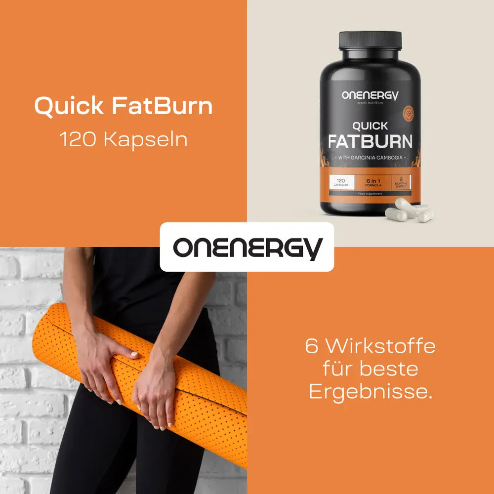 OnEnergy | Quick FatBurn für Fettstoffwechsel & Gewichtsregulierung - 120 Kapseln
