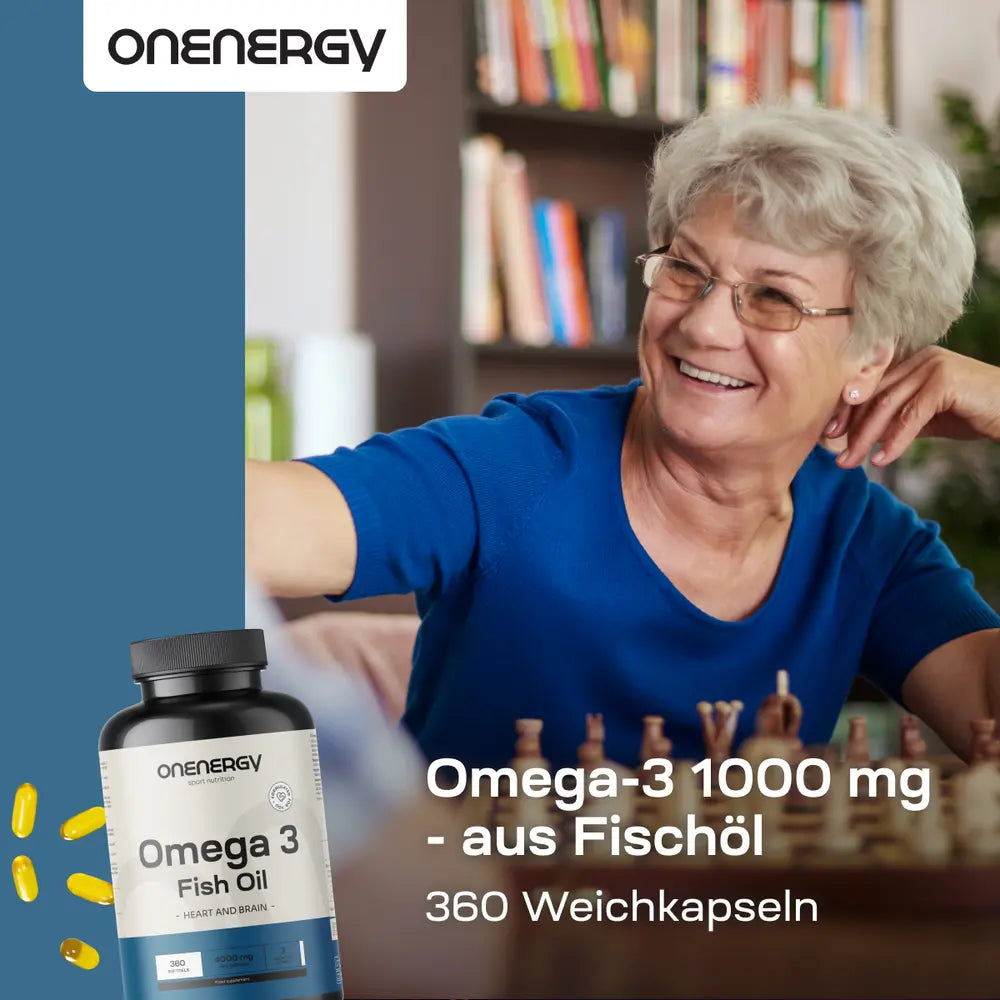 OnEnergy | Omega-3 1000 mg aus Fischöl - 360 Weichkapseln