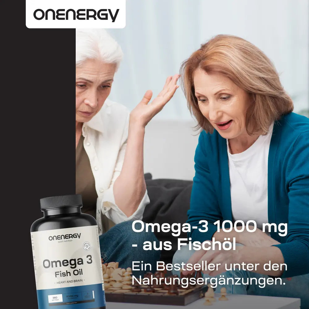 OnEnergy | Omega-3 1000 mg aus Fischöl - 360 Weichkapseln