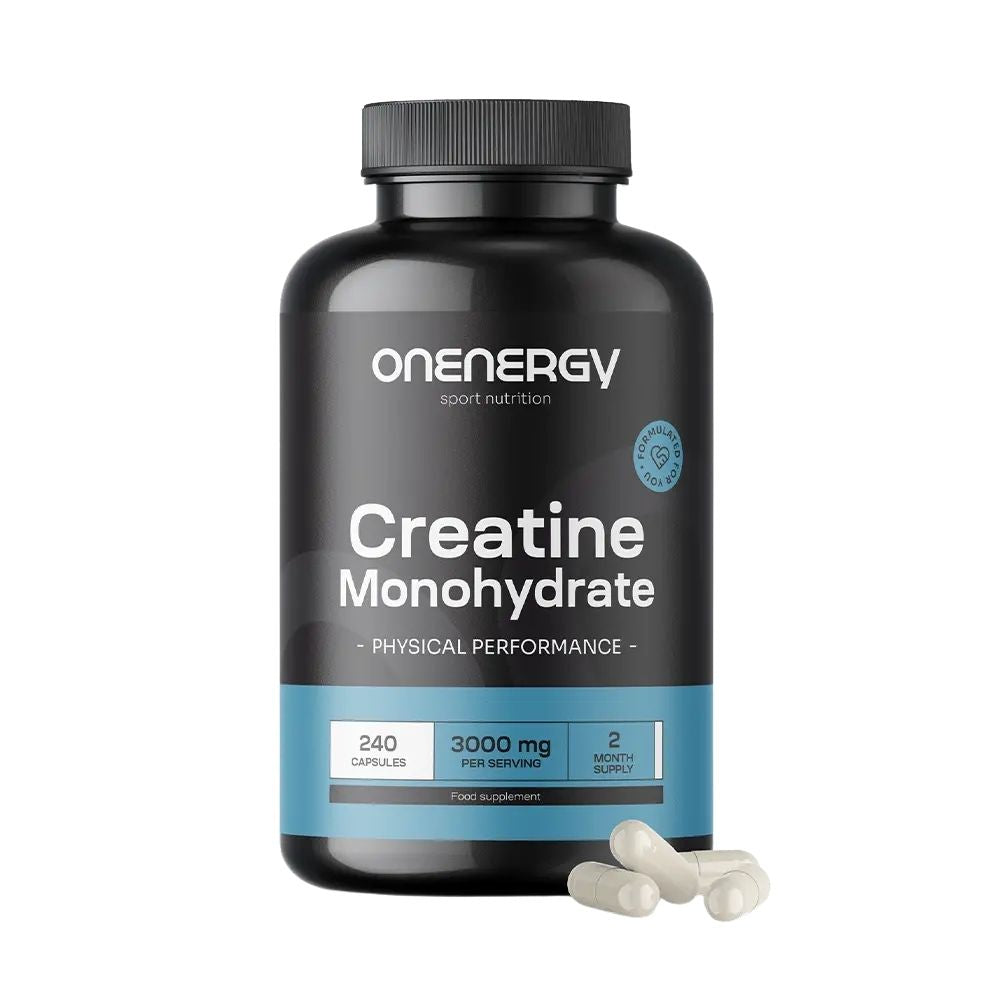 OnEnergy | Kreatin Monohydrat 3000 mg für der körperlichen Leistungsfähigkeit - 240 Kapseln