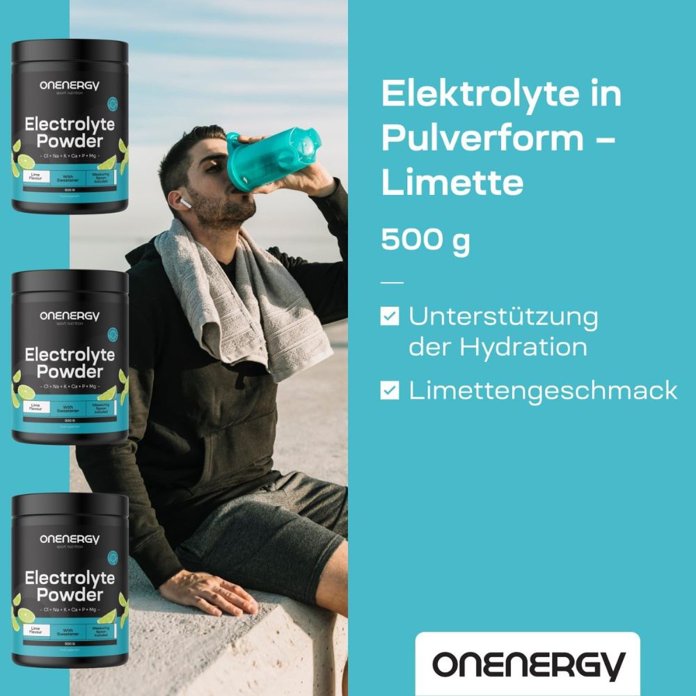 OnEnergy | Elektrolyte in Pulverform – Limette - 500 g