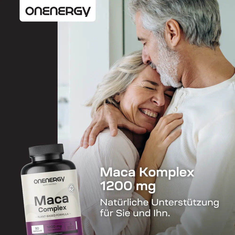 OnEnergy | Maca Komplex 1200 mg Für Energie, Ausdauer und sexuelle Vitalität - 90 Kapseln