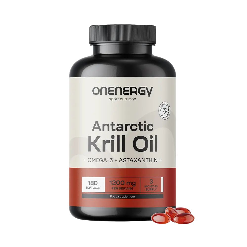 OnEnergy | Krillöl 1200 mg mit Omega-3 + Astaxanthin - 180 Weichkapseln