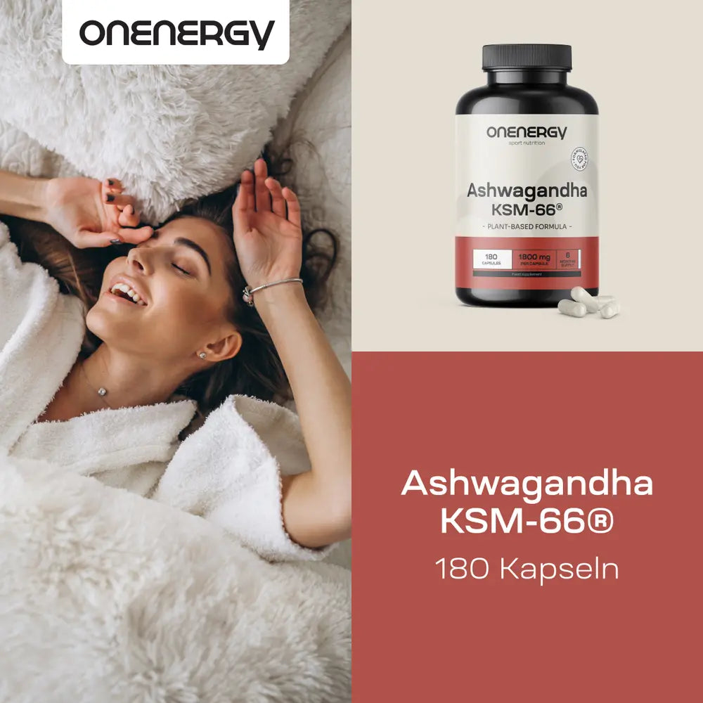 OnEnergy | Ashwagandha KSM-66® für Leistungsfähigkeit - 180 Kapseln