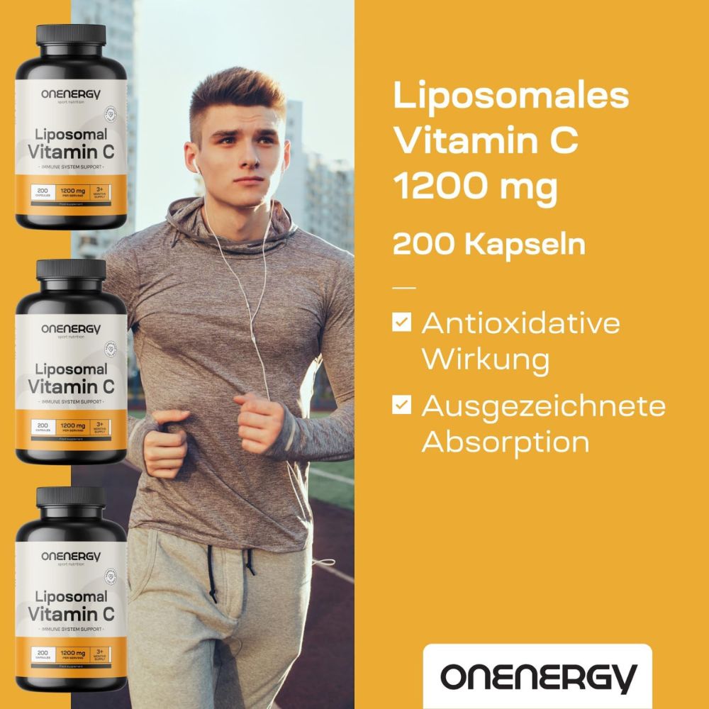 OnEnergy | Liposomales Vitamin C 1200 mg - 200 Kapseln