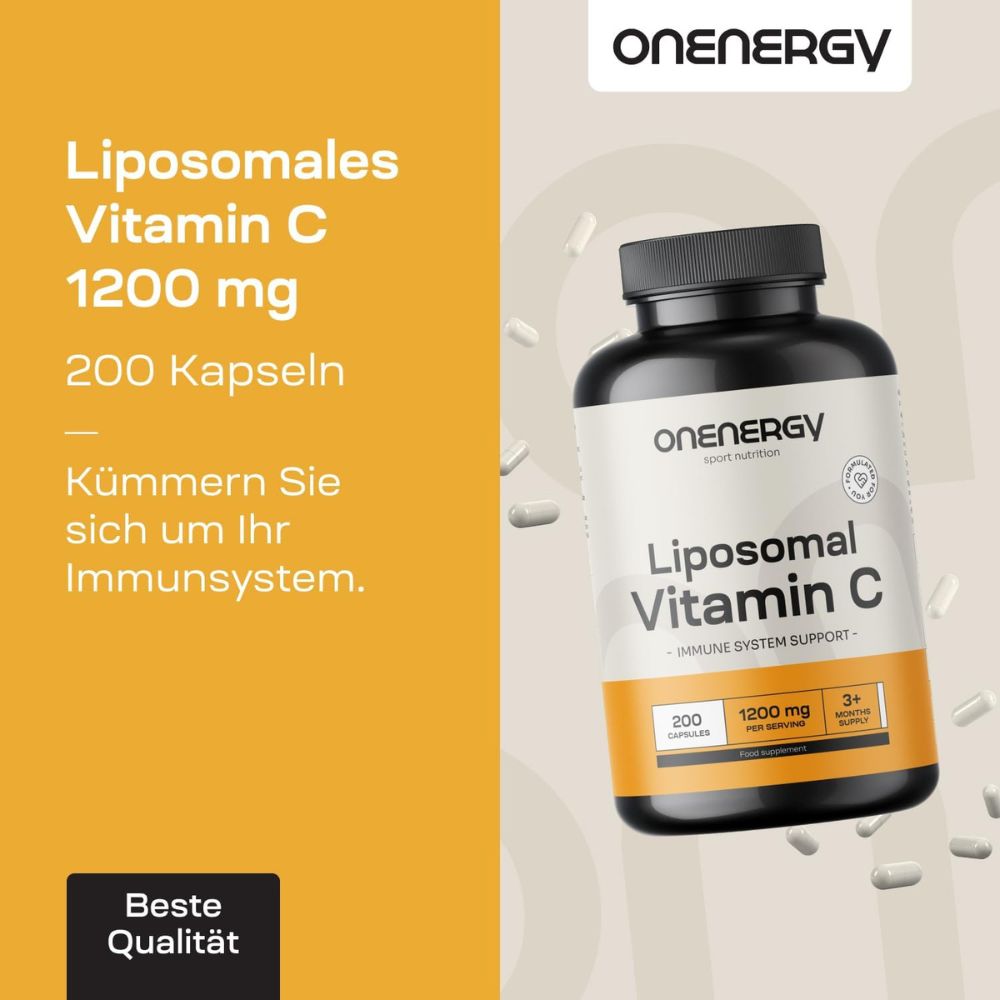 OnEnergy | Liposomales Vitamin C 1200 mg - 200 Kapseln