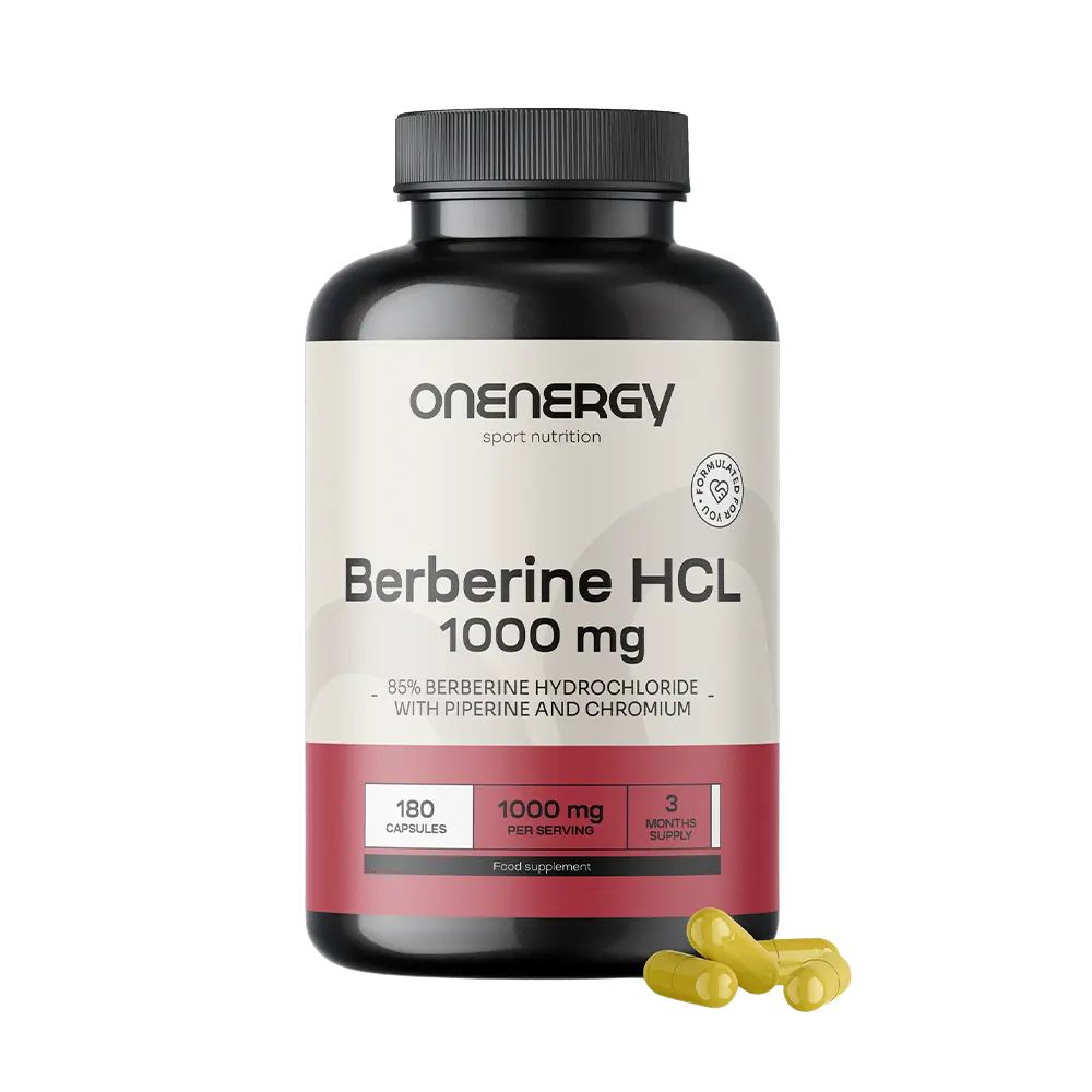 Onenergy | Berberin HCL 1000 mg - mit Piperin und Chrom - 180 Kapseln