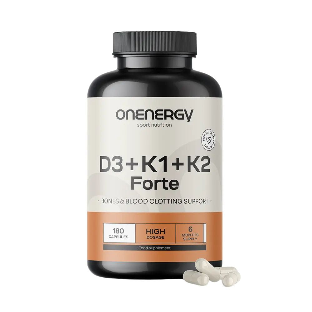 Onenergy | Vitamine D3 + K1 + K2 FORTE - 180 Kapseln