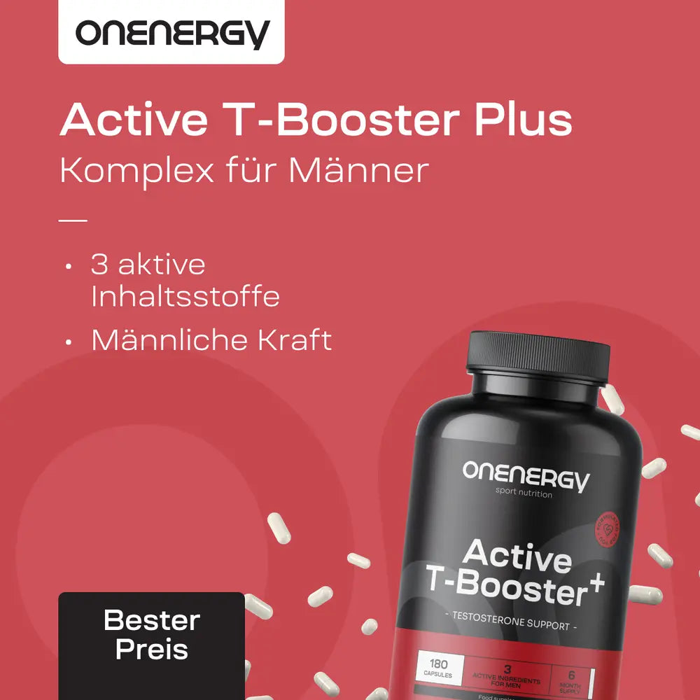 OnEnergy | Active T-Booster Plus – Komplex für Männer - 180 Kapseln